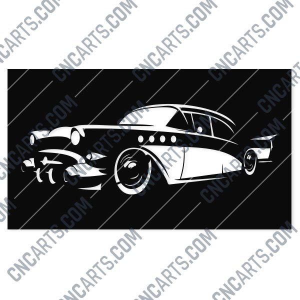 Vintage Classic Car Wall Art Design file - EPS AI SVG DXF CDR - CNC ...